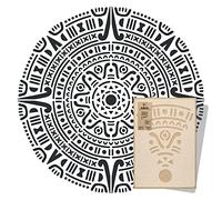 NAKLEO Mandala Large Painting Stencil Diameter 219 cm, Aztec Circle Mandala Geometric Ornament, Reusable Plastic Template DIY Art and Craft, Wall Floor Wood Fabric Furniture