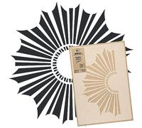 NAKLEO Mandala Large Painting Stencil Diameter 83 cm, Sunny Circle Geometric Ornament, Reusable Plastic Template DIY Art and Craft, Wall Floor Wood Fabric Furniture