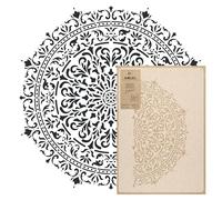 NAKLEO Mandala Painting Large Stencil, Diameter 56 cm, Glamour Reusable Plastic Template, Art Craft DIY, Big Geometric Mandala Pattern for Wall, Floor, Wood, Fabric, Furniture