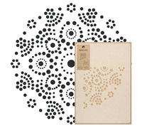 NAKLEO Painting Large Stencil, Diameter 105 cm, Aboriginal Dot Mandala Stencil, Reusable Plastic Template, Art Craft DIY, Big Geometric Orient Pattern for Painting Wall Floor Wood Fabric Furniture
