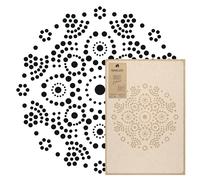 NAKLEO Painting Large Stencil, Diameter 57 cm, Aboriginal Dot Mandala Stencil, Reusable Plastic Template, Art Craft DIY, Big Geometric Orient Pattern for Painting Wall Floor Wood Fabric Furniture