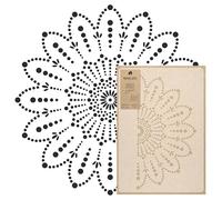 NAKLEO Painting Large Stencil, Diameter 89 cm, Crochet Lace Mandala Stencil, Reusable Plastic Template, Art Craft DIY, Big Geometric Orient Pattern for Painting Wall Floor Wood Fabric Furniture