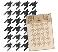 NAKLEO Painting Stencil for Crafts A3 30x42cm, Houndstooth Pepit Figure Pattern, Reusable Plastic DIY & Scrapbooking Drawing Template, Decoupage Art Home Decor, Wall Wood Fabric Furniture