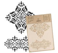 NAKLEO Painting Stencil for Crafts A3 30x42cm, Mandala Rangoli Pattern, Reusable Plastic DIY & Scrapbooking Drawing Template, Art Home Decor Plaster Concrete Wall, Decoupage Fabric Furniture