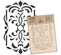 NAKLEO Painting Stencil for Crafts A4 21x30cm, Classic Baroque Ornament Pattern, Reusable Plastic DIY & Scrapbooking Drawing Template, Decoupage Art Home Decor, Wall Wood Fabric Furniture