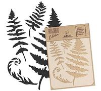 NAKLEO Painting Stencil for Crafts A4 21x30cm, Fern Leaf Frond Pattern, Reusable Plastic DIY & Scrapbooking Drawing Template, Decoupage Art Home Decor, Wall Wood Fabric Furniture