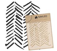 NAKLEO Painting Stencil for Crafts A4 21x30cm, Herringbone Chevron Pattern, Reusable Plastic DIY & Scrapbooking Drawing Template, Decoupage Art Home Decor, Wall Wood Fabric Furniture