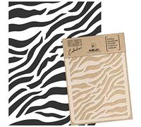 NAKLEO Painting Stencil for Crafts A4 21x30cm, Zebra Skin Animal Savanna Pattern, Reusable Plastic DIY & Scrapbooking Drawing Template, Decoupage Art Home Decor, Wall Wood Fabric Furniture