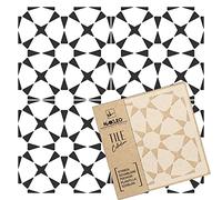 NAKLEO Tile Painting Stencil 10x10 cm, Havana Geometric Mosaic, Plastic Reusable Template, Home Decor Craft DIY, Floor Concrete Patio Wall - Terracotta