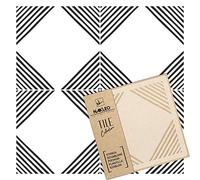 NAKLEO Tile Painting Stencil 15x15 cm, Maior Geometric Handpainted Square Modern, Plastic Reusable Template, Home Decor Craft DIY, Floor Concrete Patio Wall - Terracotta