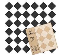 NAKLEO Tile Painting Stencil 20x20 cm, Carreau Geometric Square Chess Board, Plastic Reusable Template, Home Decor Craft DIY, Floor Concrete Patio Wall - Terracotta