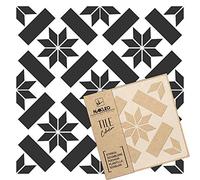 NAKLEO Tile Painting Stencil 20x20 cm, Errada Geometric Star Rectangle, Plastic Reusable Template, Home Decor Craft DIY, Floor Concrete Patio Wall - Terracotta