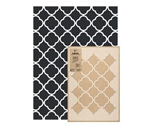 NAKLEO Wall Painting Stencil Large Size, 59x95cm Aladdin Moroccan Reusable Plastic Template, Geometric Pattern Wallpaper, DIY Home Decor Craft, Wood Floor Furniture