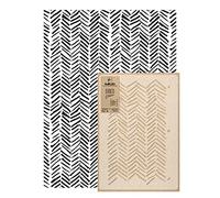 NAKLEO Wall Painting Stencil Large Size, 59x95cm Brush Strokes Herringbone Reusable Plastic Template, Geometric Pattern Wallpaper, DIY Home Decor Craft, Wood Floor Furniture