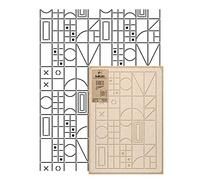 NAKLEO Wall Painting Stencil Large Size, 59x95cm Geometric Tiles Lines Figure Reusable Plastic Template, Geometric Pattern Wallpaper, DIY Home Decor Craft, Wood Floor Furniture