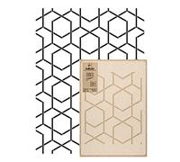 NAKLEO Wall Painting Stencil Large Size, 59x95cm Lines Cube Figure Reusable Plastic Template, Geometric Pattern Wallpaper, DIY Home Decor Craft, Wood Floor Furniture