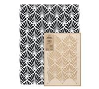 NAKLEO Wall Painting Stencil Large Size, 59x95cm Palm Leaf Art Deco Reusable Plastic Template, Geometric Pattern Wallpaper, DIY Home Decor Craft, Wood Floor Furniture