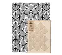 NAKLEO Wall Painting Stencil Large Size, 59x95cm Square Palm Art Deco Square Palm Reusable Plastic Template, Geometric Pattern Wallpaper, DIY Home Decor Craft, Wood Floor Furniture