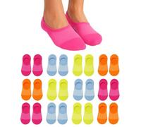 Nakloe - Pack 12 - Invisible socks woman - Invisible socks men - Pinkies woman - Pinkies man - With non-slip heel, multicoloured, 35-40