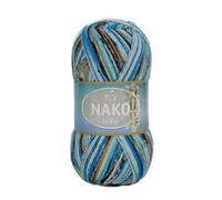 NAKO Boho Desen Sock Yarn - 75% Wool 25% Polyamide (100g / 400 m) - Self-Patterning Jacquard Print Yarn for Socks, Sweaters, Shawls - 32843