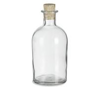 Nakpunar Boston Round Clear Glass Bottle, 8.5 Oz. w/ Cork - ball bottle, round bottle for oils, witch spells, wedding favors, bath bubbles