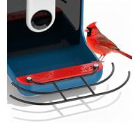 Nakucholy Metal Perch Designed for Bird Buddy Smart Bird Feeder - Add On Accessory with Screws Included, Fan-Shaped Design More Room for Visiting Birds to Land, Powder-Coated