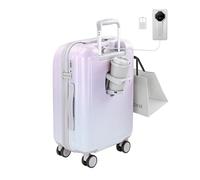 NAKURU Carry On Luggage with Spinner Wheels, Carry-on Luggage with TSA Lock Hard Shell Suitcase, Away Carry On Luggage Travel Suitcase with USB Port, Lightweight Travel Luggage, 20 Inch, Purple