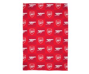 Nal Fc Polyester Checkered Fleece Blanket Red/white (150Cm X 100Cm)