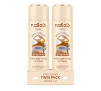 Nala’s Baby Body Lotion Original Coconut Twin Pack 2 x 200ml | 99% Natural Baby Moisturiser | Sensitive Skin | Oat & Coconut Oil | Newborn+ | Vegan | Dermatologically Tested