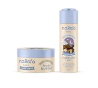 Nala’s Baby Vanilla Cloud Soft Skin Duo Body Butter & Nightime Oil 200ml | Vanilla Body Butter & Nighttime Oil Duo For Soft Nourished Skin | Vegan Gentle Suitable From Newborn Upwards |