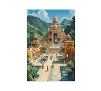 Nalanda University, Gupta Empire Scholars Canvas Poster Bedroom Decor Landscape Office Room Decor Gift 24x36inch(60x90cm)