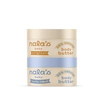 Nala's Baby Body Butter Bundle | Vanilla Cloud (200ml), Original (200ml) | 98% natural | Suitable for newborns | Suitable for sensitive skin | Nalas Baby