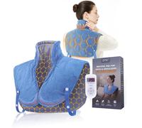 Nalax 30s Fast Heating Pad, 6X Deeper Pain Relief heating pad for neck and shoulders and back, 8 Heat Options Max 159℉,4H Auto Off, Extra Large 24"x20"with Memory Function,Gift for Women Men Christmas