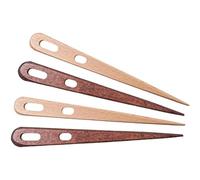 Nalbinding Needle, 4Pcs Wooden Knitting Needles, Two-Eyed Weaving Crochet Nalbinding Needle for Tapestry Sewing Making DIY Crafts Tools