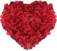 Naler 2000pcs Silk Rose Petals Marry Me Decorations Artificial Red Rose Petals for Bedroom Fake Rose Petals Red Artificial Flower Petals for Valentines Romantic Decorations