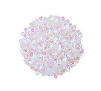 Naler 2200pcs Loose Sequins Holographic Transparent Color Glittering Sequins Spangles Sequins for Crafts Sewing Clothing Decorating Wedding Christmas,6MM