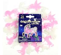 Naler 24pcs Glow in The Dark Unicorn Stickers for Bedroom Decor Self-Adhesive Wall and Ceiling Decals for Boys and Girls Auto Illuminated Night Lights