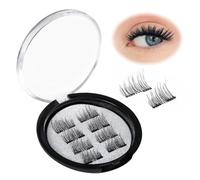 Naler 8pcs Magnetic Fake Eye Lashes Reusable False Lashes Natural Look 3D Effect Waterproof False/Fake Eyelashes Full Strip for Women Ladies Girls Make Up Makeup Cosmetic