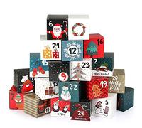 Naler Advent Calendar 2025 Gift Boxes Christmas Countdown Boxes Santa Claus, Snowflake Treat Box for Kids Adult Teen DIY Craft Handicrafts, 24pcs