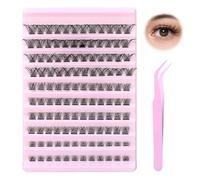 Naler Cluster Lashes Individual Lashes 120 Clusters False Eyelashes Wispy Lashes Natural Look Fake Eyelashes 8-16MM Eyelashes Volume 3D Hybrid Natural Look Reusable Eyelash Extension at Home