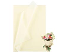Naler Tissue Paper for Gift 60 Sheets Beige Tissue Paper 35x50cm for Paper Flowers, Shredded Paper for Gift Box, Gift Wrapping, Making Flower Pom Pom, Birthday Wedding Nursery Party Decoration