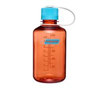 Nalgene 16oz Narrow Mouth Water Bottle BPA-Free USA Made, Flame Orange + Blue