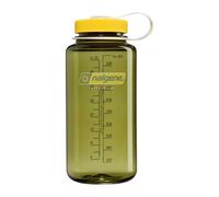 Nalgene Leak Proof Tritan BPA-Free Water Bottle - 32 oz Wide Mouth - Made in The USA for Outdoor Use & Daily Hydration - Thrill & Motion (Oil Green)
