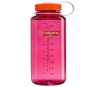 Nalgene 32oz Wide Mouth Water Bottle, BPA-Free USA Made - Fuchsia + Flame Orange