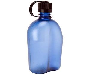 Nalgene Oasis Everyday Bottle - Blue, 1L / 1 Litre Bladder Kidney Shape Army Survival Expedition Eco Friendly Reusable Water Juice Liquid Drinking Drink Canteen Leakproof Storage Container Vessel Flask Cup Hiking Hike Sport Outdoor Walking Camping