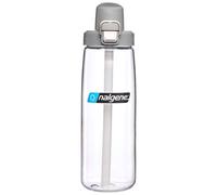 Nalgene Fresh Flow 700ml Straw Water Bottle - Clear - Gray Cap