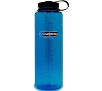 Nalgene Sustain Tritan BPA-Free Water Bottle Made with Material Derived from 50% Plastic Waste, 48 OZ, Wide Mouth, Blue