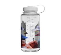 Nalgene Sustain Reusable Water Bottle, 1 Litre, BPA Free, Made with 50% Recycled Material, Mixed Landscapes