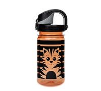 Nalgene Sustain Tritan BPA-Free Kids On The Fly Water Bottle Made with Material Derived from 50% Plastic Waste, Leak Proof, Durable, BPA Free, Carabiner Friendly, Reusable, 12 oz, Orange Tiger