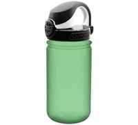 Nalgene Sustain Tritan BPA-Free Kids On The Fly Water Bottle Made with Material Derived from 50% Plastic Waste, Leak Proof, Durable, BPA Free, Carabiner Friendly, Reusable, 12 oz, Glow Green